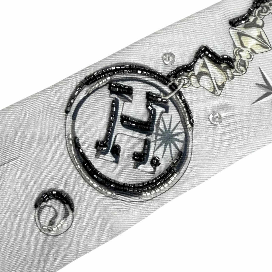 Pristine HERMES scarf Ribbon Twill Precieuse C'est la Fête Current product silk