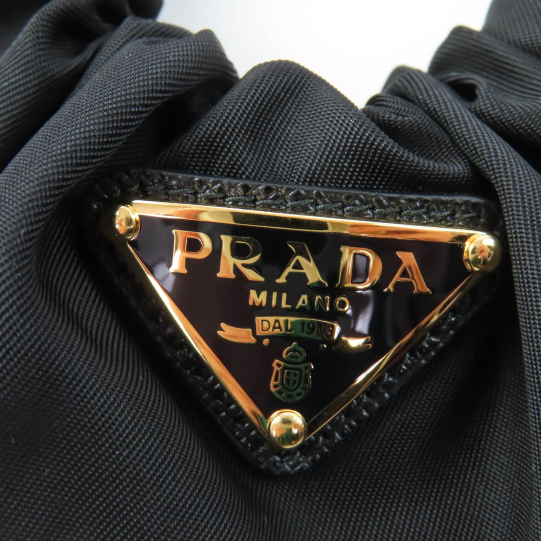 Excellent PRADA Shush Test RE-NYLON Hair Accessories black Nylon Women 1IF015