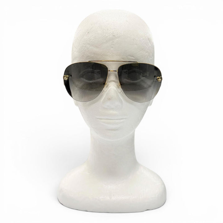 Excellent Cartier sunglasses PANTHERE de Cartier gold mens CT0065S