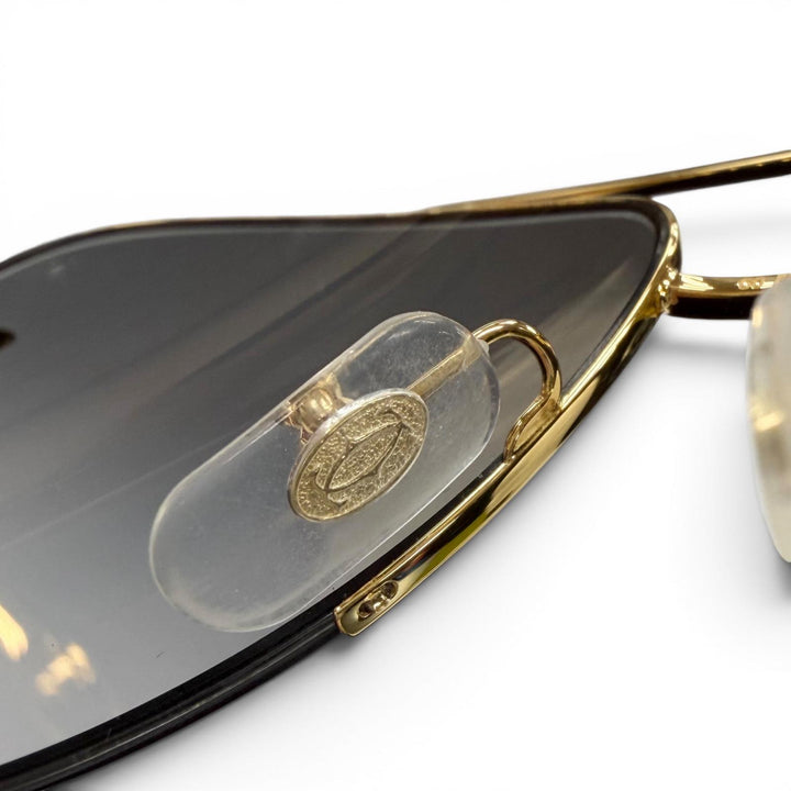 Excellent Cartier sunglasses PANTHERE de Cartier gold mens CT0065S