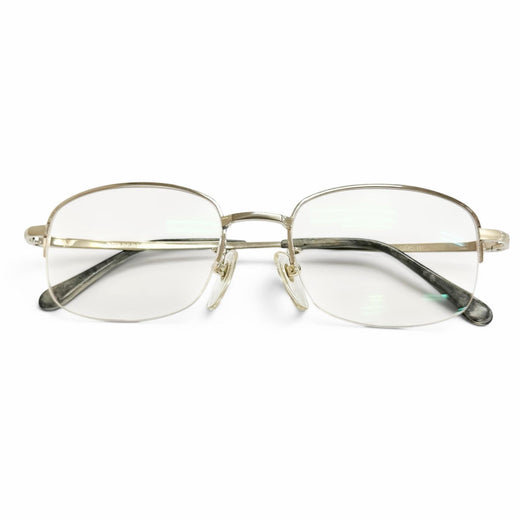 Very Good BURBERRY Glasses Half rim White gold K14WG mens