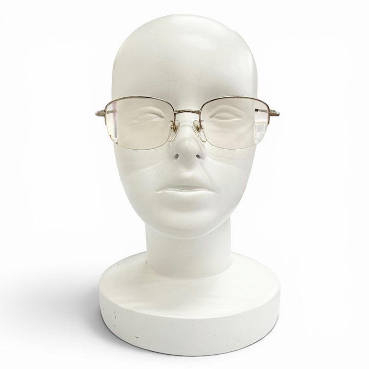 Very Good BURBERRY Glasses Half rim White gold K14WG mens