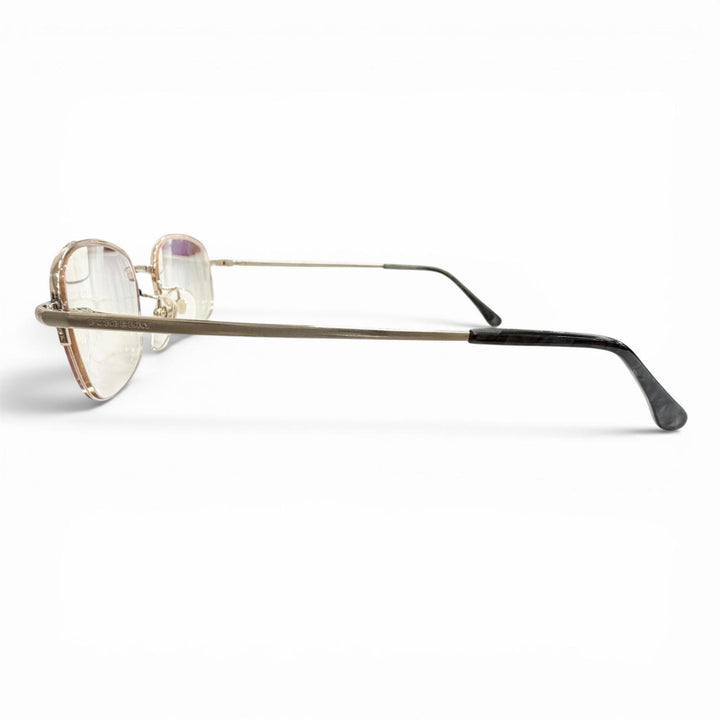 Very Good BURBERRY Glasses Half rim White gold K14WG mens