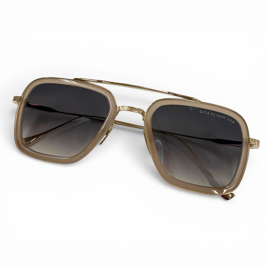 Pristine DITA sunglasses FLIGHT 006 Two-bridge gradient lenses gold mens 7806