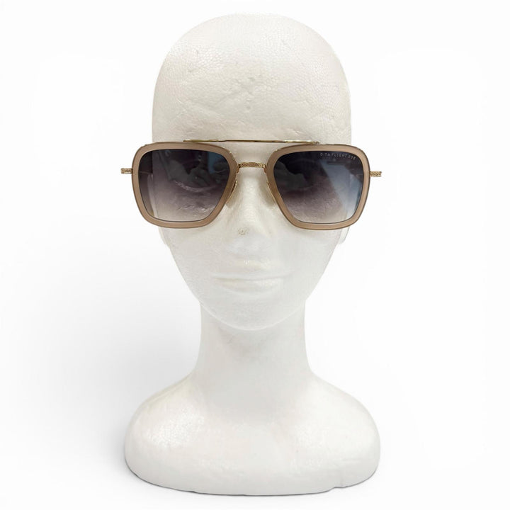 Pristine DITA sunglasses FLIGHT 006 Two-bridge gradient lenses gold mens 7806