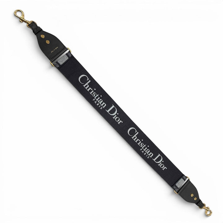 Great Christian Dior Shoulder strap Embroidery Navy canvas Women