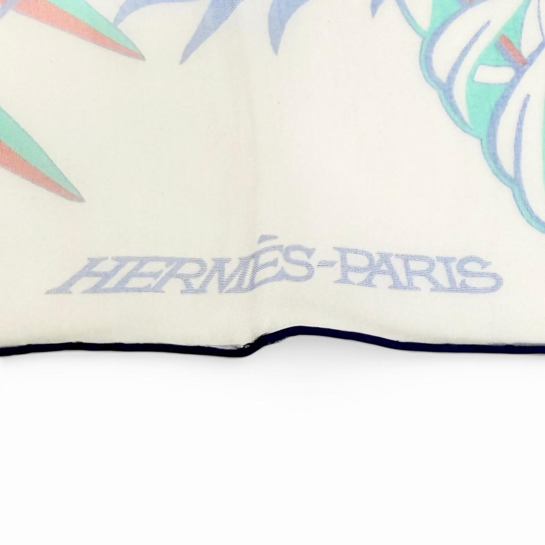 Excellent HERMES Stall Muslin Mythiques Phoenix Long scarf Red silk Women