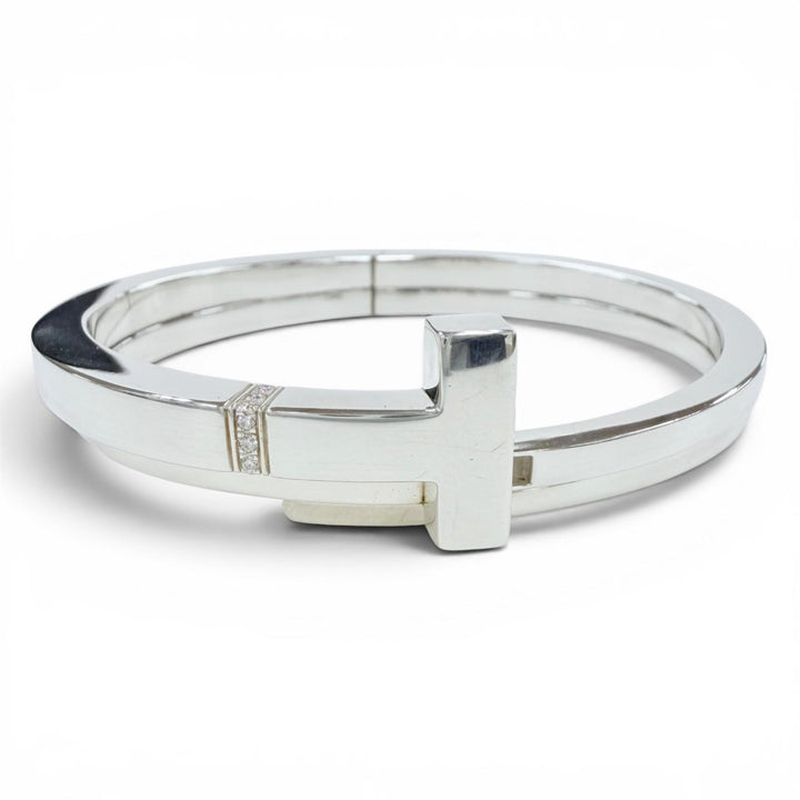 Great TIFFANY&Co. Bangle T square wrap Silver 925 Women