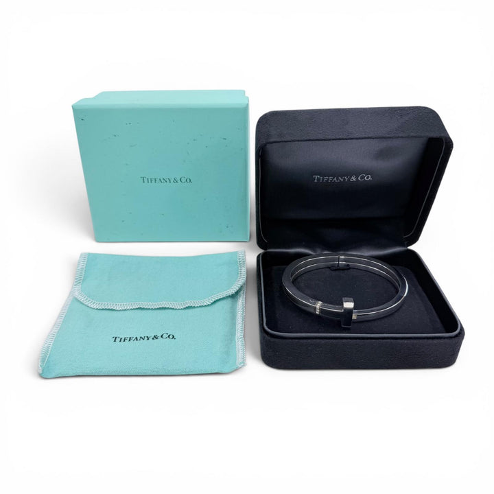Great TIFFANY&Co. Bangle T square wrap Silver 925 Women