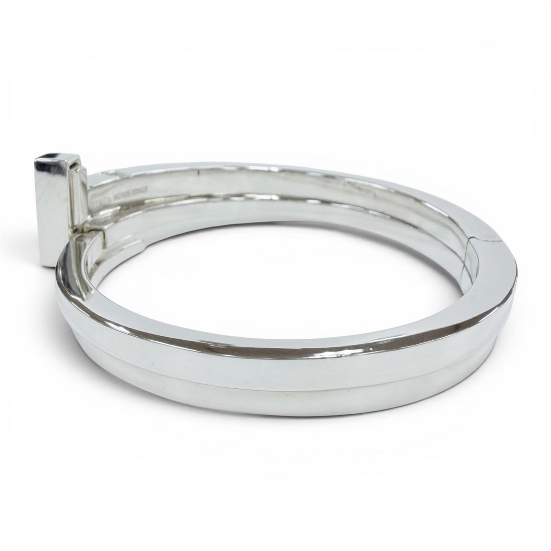 Great TIFFANY&Co. Bangle T square wrap Silver 925 Women