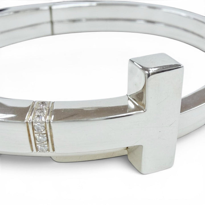 Great TIFFANY&Co. Bangle T square wrap Silver 925 Women