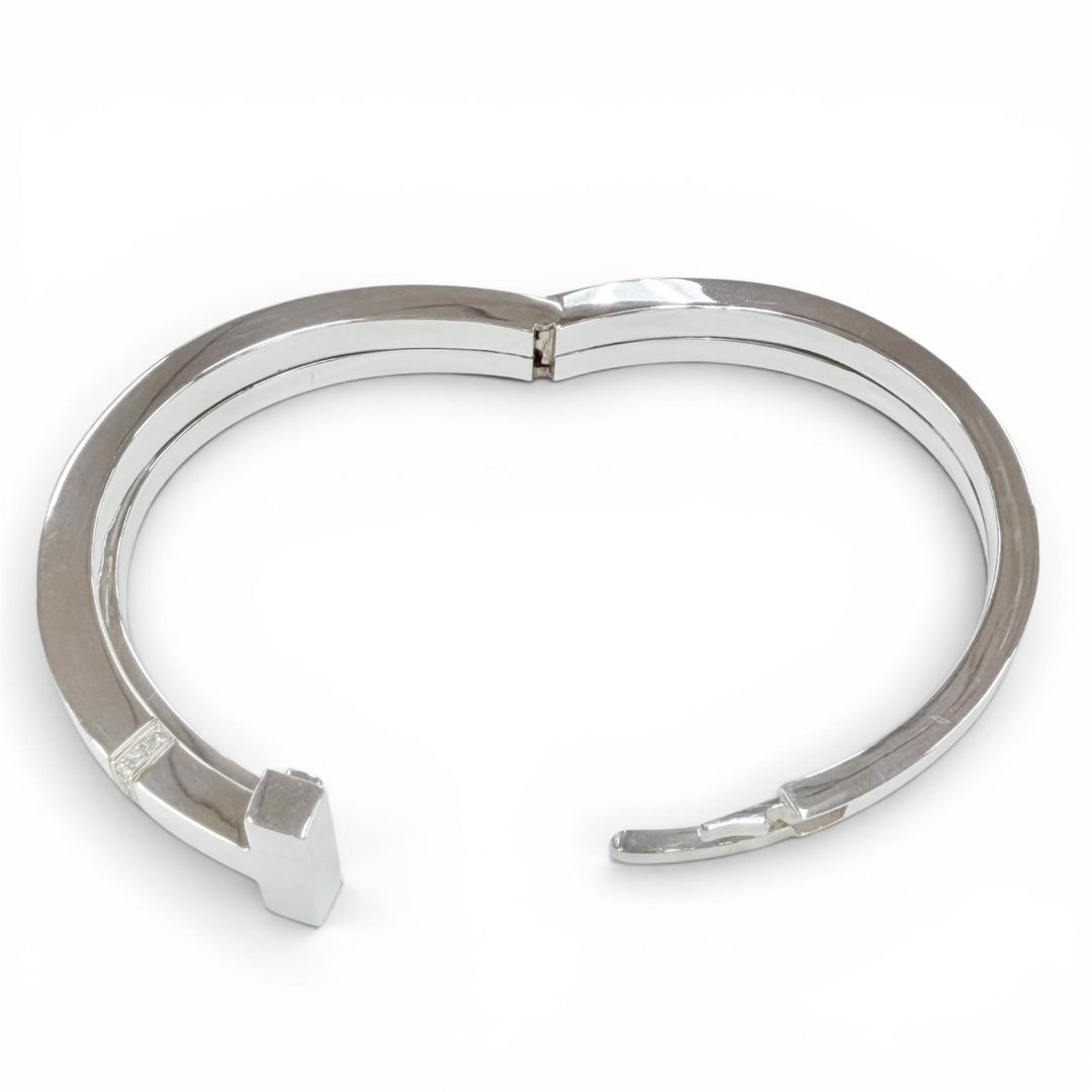 Great TIFFANY&Co. Bangle T square wrap Silver 925 Women