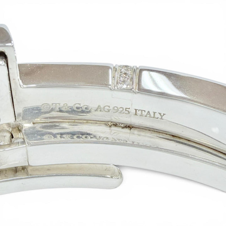 Great TIFFANY&Co. Bangle T square wrap Silver 925 Women