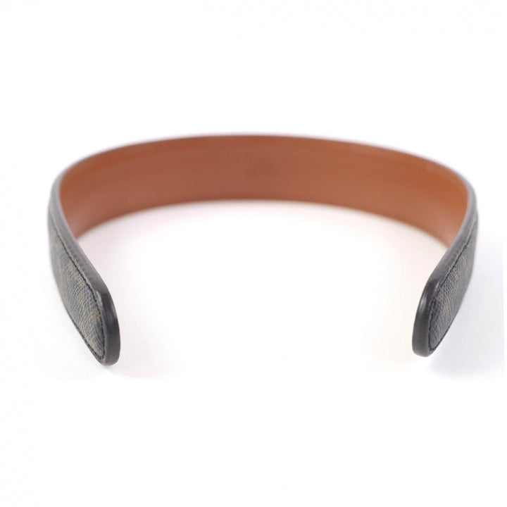 Excellent CELINE Katyusha Triomphe logo hairband hair accessory Tan 46Z952CCT