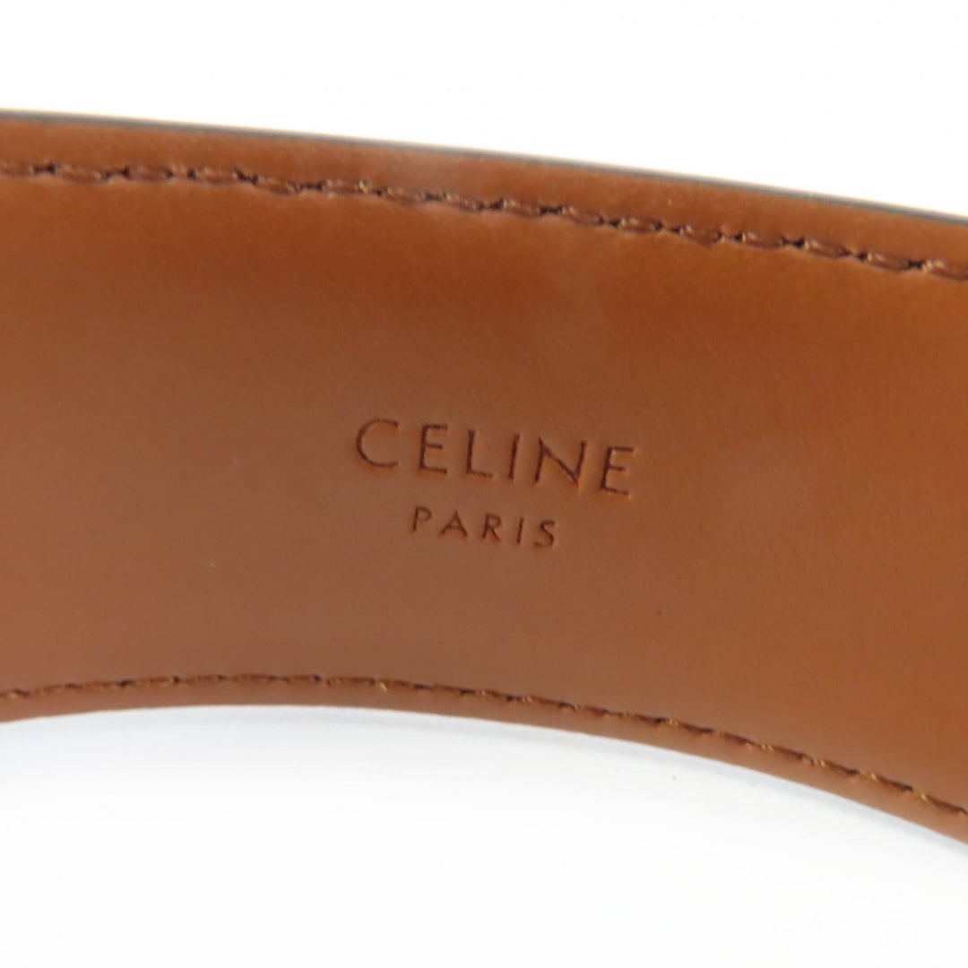 Excellent CELINE Katyusha Triomphe logo hairband hair accessory Tan 46Z952CCT