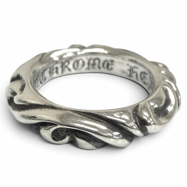 Excellent CHROME HEARTS Ring ring SCRL BAND Scroll Band