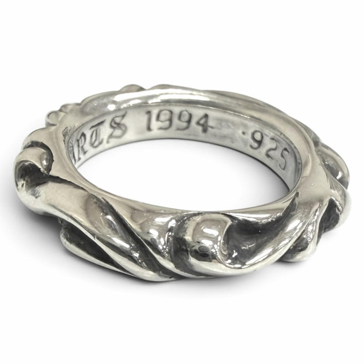 Excellent CHROME HEARTS Ring ring SCRL BAND Scroll Band