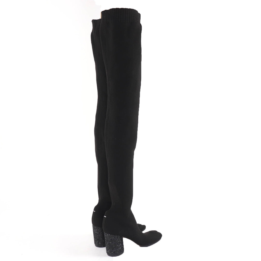 Pristine Maison Margiela 22 Knee high boots Tabi Tabi black Women 37.5 S58WW0082