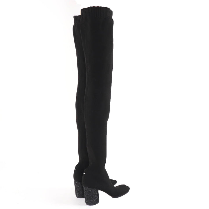 Pristine Maison Margiela 22 Knee high boots Tabi Tabi black Women 37.5 S58WW0082