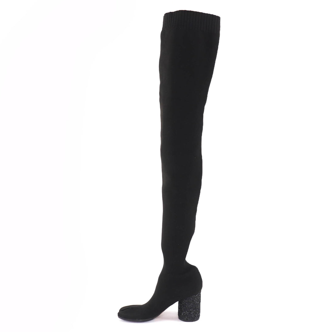 Pristine Maison Margiela 22 Knee high boots Tabi Tabi black Women 37.5 S58WW0082