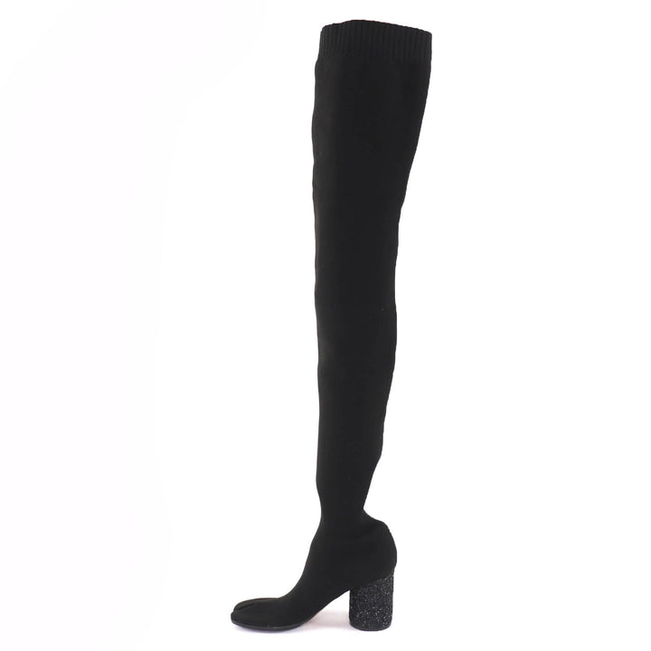 Pristine Maison Margiela 22 Knee high boots Tabi Tabi black Women 37.5 S58WW0082