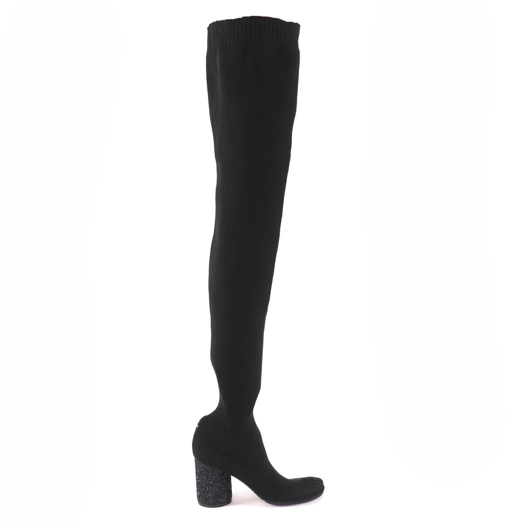 Pristine Maison Margiela 22 Knee high boots Tabi Tabi black Women 37.5 S58WW0082