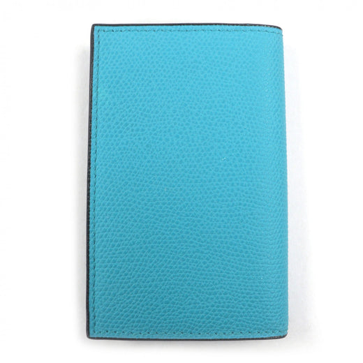 Great Valextra Card Case turquoise blue leather mens