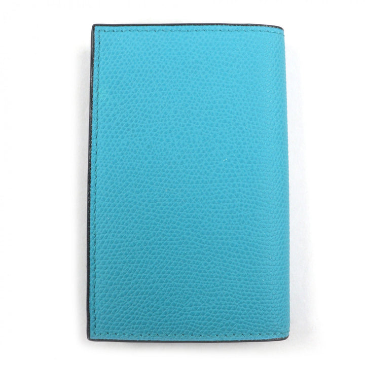 Great Valextra Card Case turquoise blue leather mens