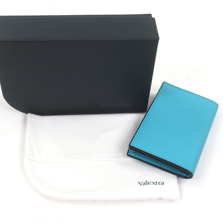 Great Valextra Card Case turquoise blue leather mens