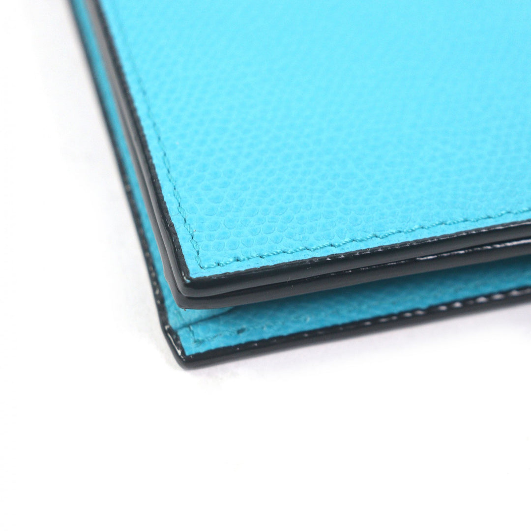 Great Valextra Card Case turquoise blue leather mens