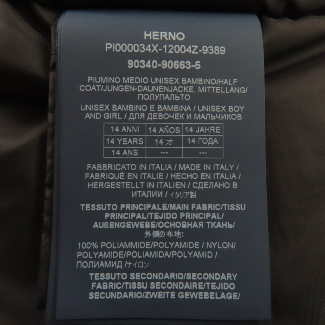Excellent Herno down coat Kids (adults welcome) black Nylon Women PI000034X