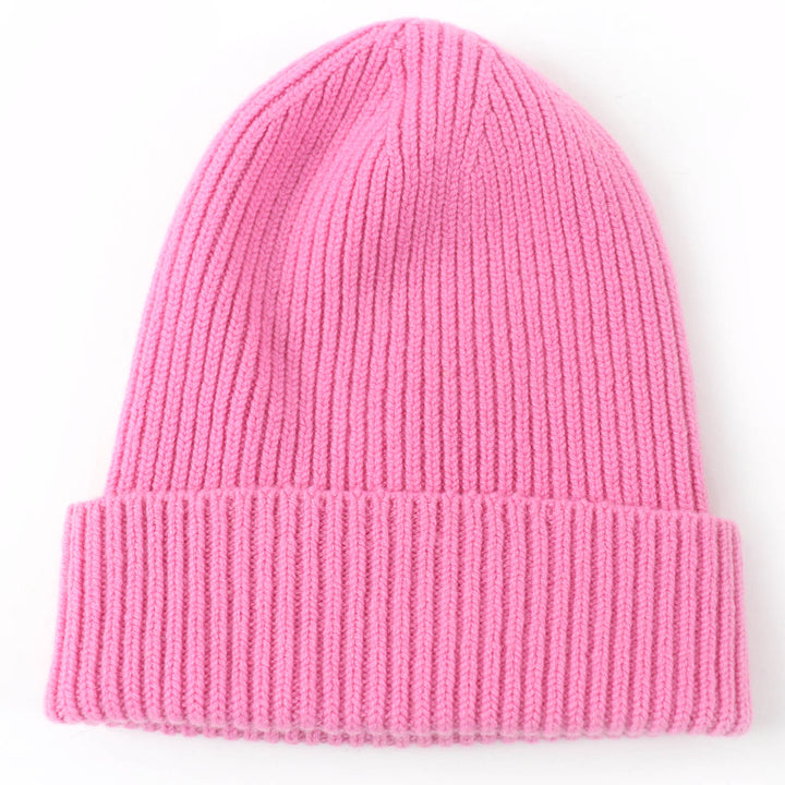 Excellent LOUIS VUITTON Knit cap Bonnet LV Ahead pink cashmere Women M77040