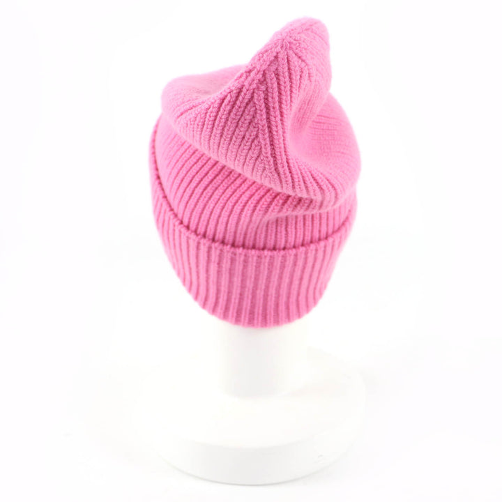 Excellent LOUIS VUITTON Knit cap Bonnet LV Ahead pink cashmere Women M77040