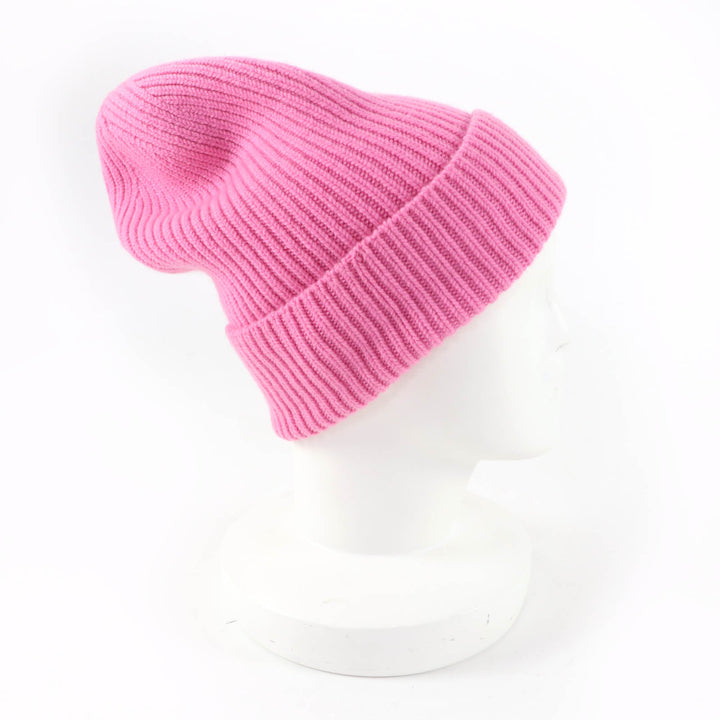 Excellent LOUIS VUITTON Knit cap Bonnet LV Ahead pink cashmere Women M77040