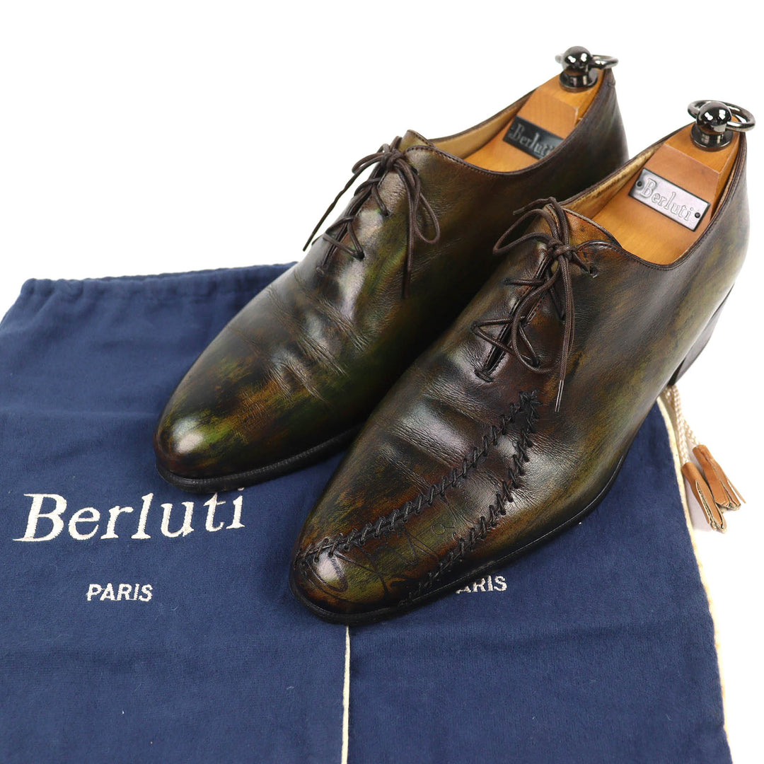 Discounted Very Good Berluti Leather shoes RAPIECE-REPRISE Scritto calligraphy Patine 5.5