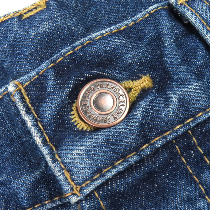 Discounted Great CELINE Denim pants Washed finish, button fly. Indigo 31 1AB7 930F 07DU