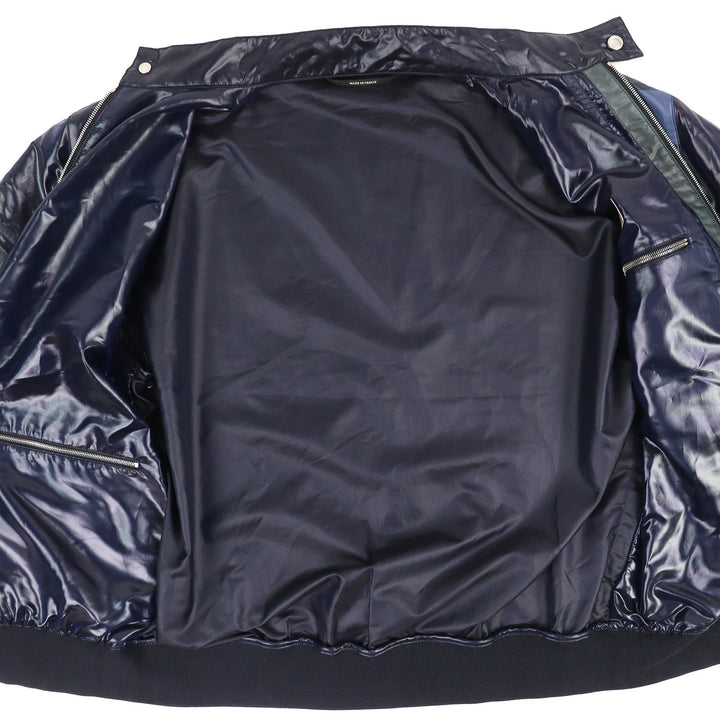 Discounted Great HERMES Nylon jacket Sellier Button Track Jacket Navy mens 46