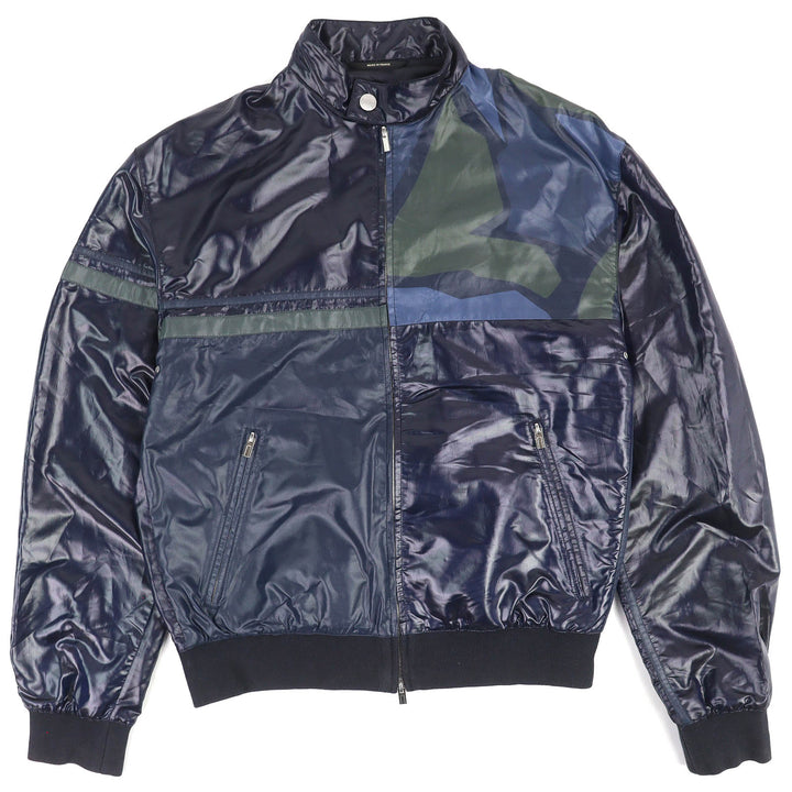 Discounted Great HERMES Nylon jacket Sellier Button Track Jacket Navy mens 46