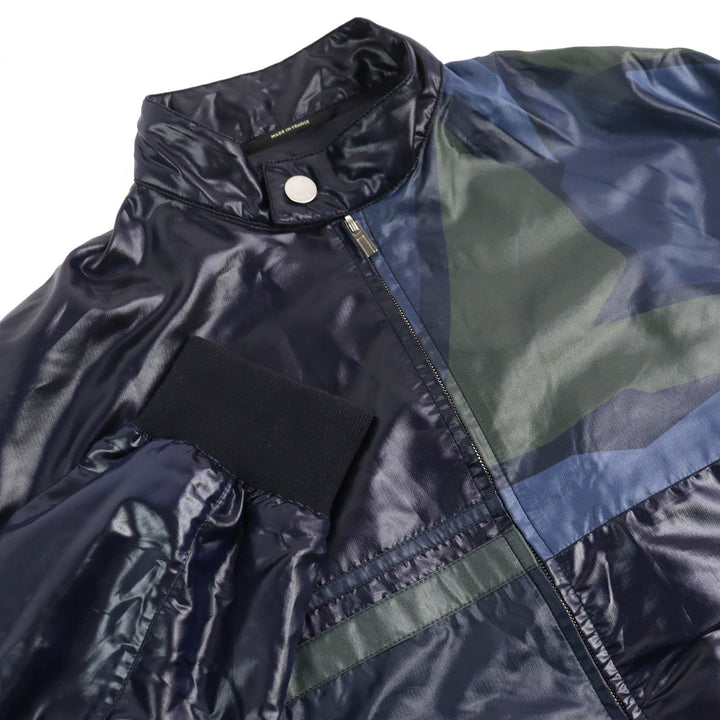 Discounted Great HERMES Nylon jacket Sellier Button Track Jacket Navy mens 46