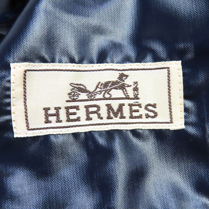 Discounted Great HERMES Nylon jacket Sellier Button Track Jacket Navy mens 46
