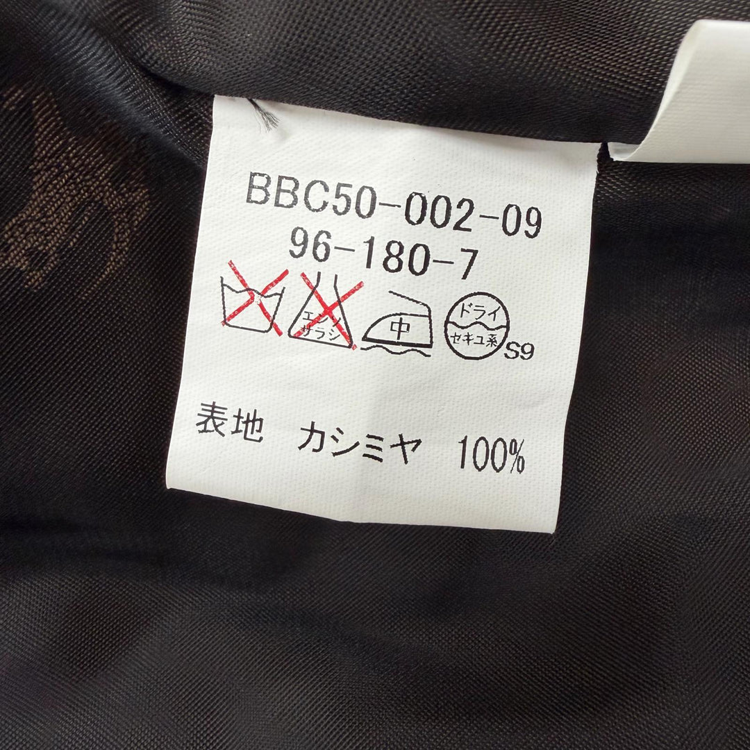 Excellent BURBERRY LONDON coat Figurine tailoring black cashmere mens