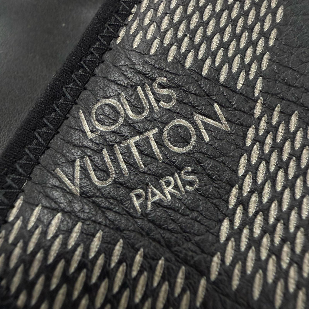 Excellent LOUIS VUITTON Sandals Miami Line Mules black leather mens 9