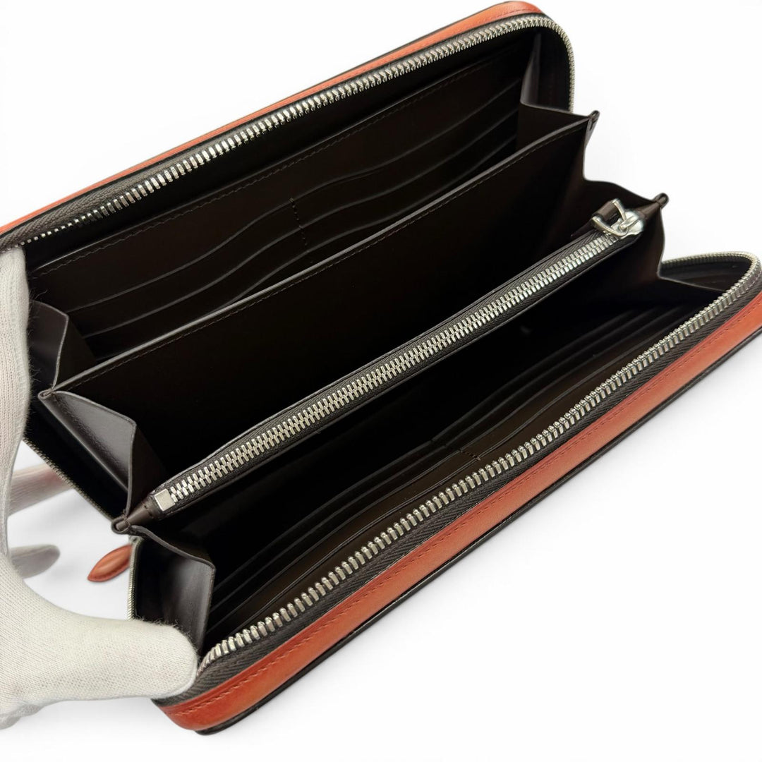 Great BERLUTI Purse Itauba Wide Gradient Maxi Long Zip Wallet scritto leather