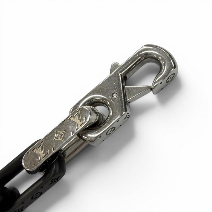 Great LOUIS VUITTON bracelet Monogram Chain Silver mens M M00686