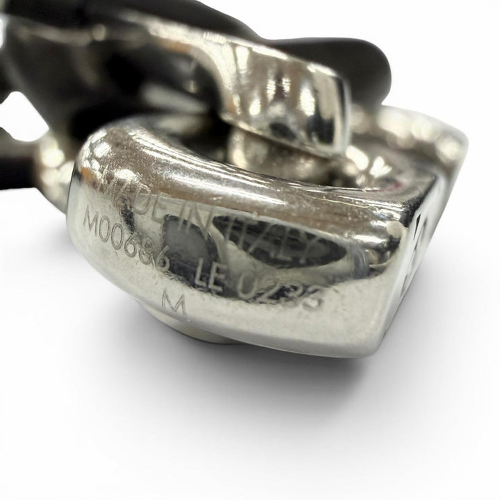Great LOUIS VUITTON bracelet Monogram Chain Silver mens M M00686