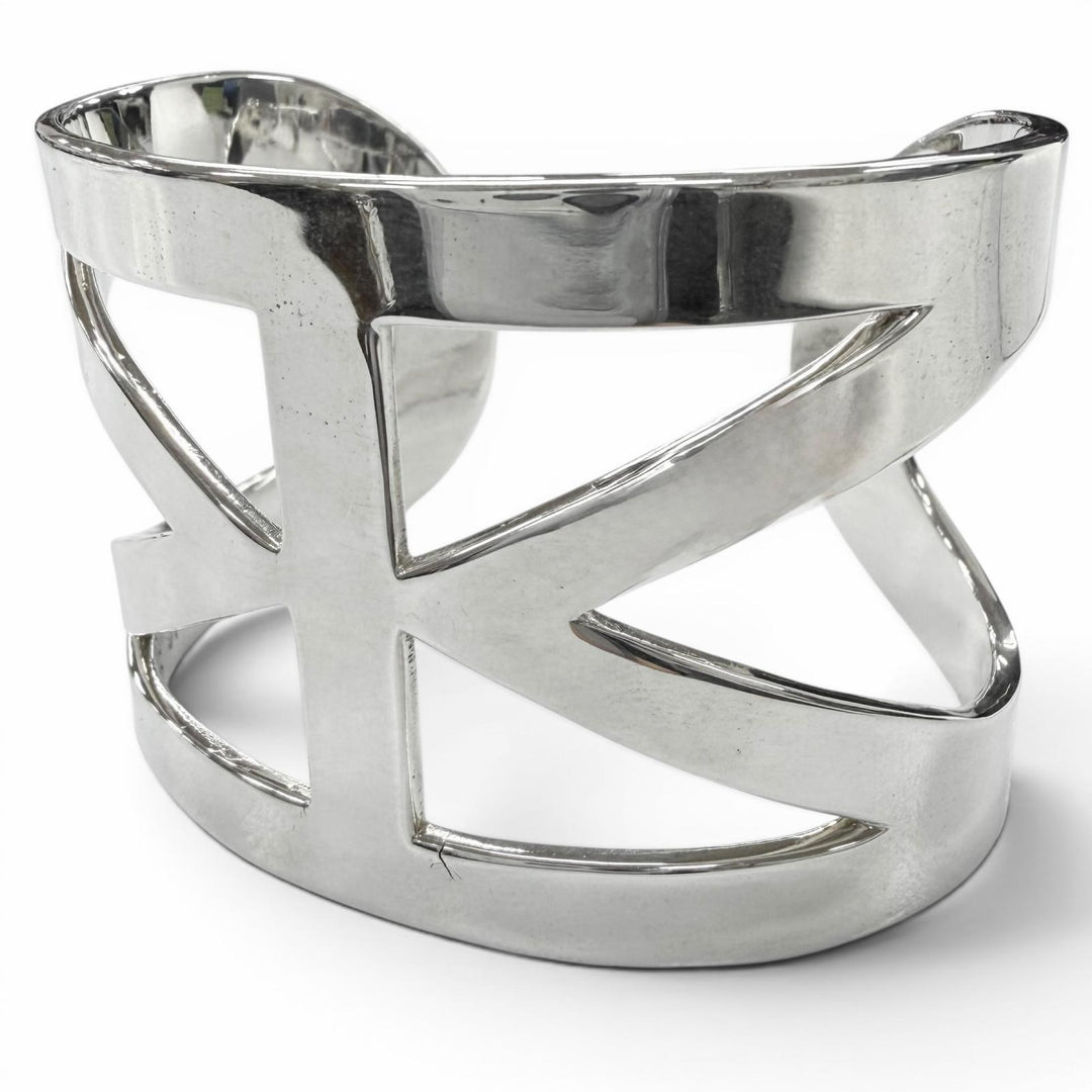 Great Bangle WAKAN SILVER SMITH See through Mobius bangle Silver 925 mens BN-057