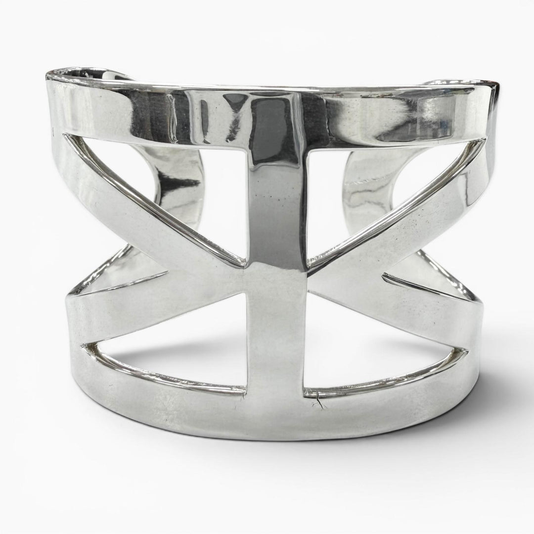 Great Bangle WAKAN SILVER SMITH See through Mobius bangle Silver 925 mens BN-057