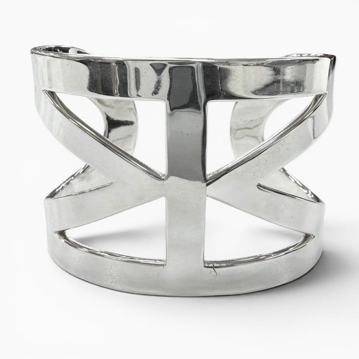Great Bangle WAKAN SILVER SMITH See through Mobius bangle Silver 925 mens BN-057