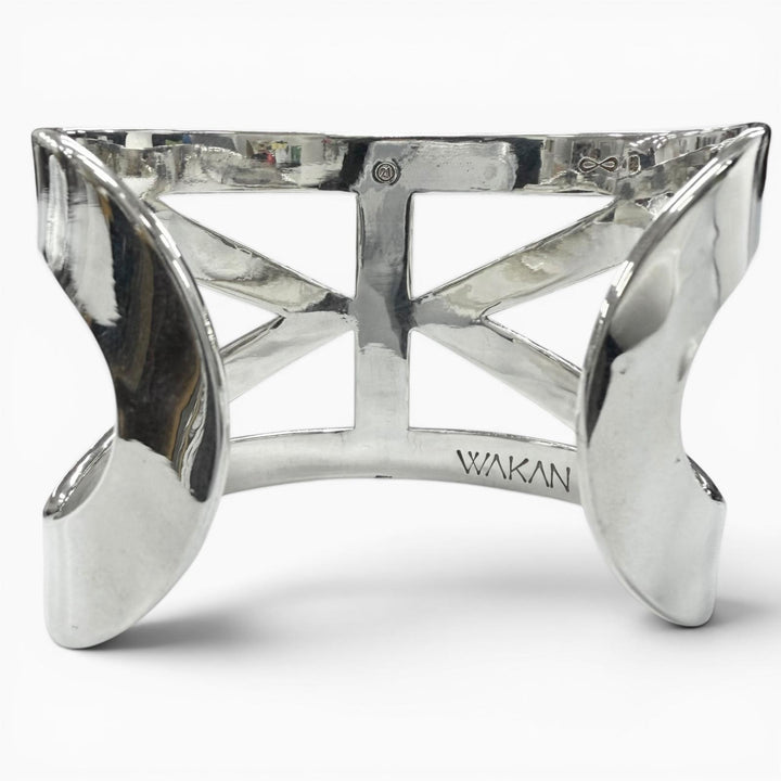 Great Bangle WAKAN SILVER SMITH See through Mobius bangle Silver 925 mens BN-057