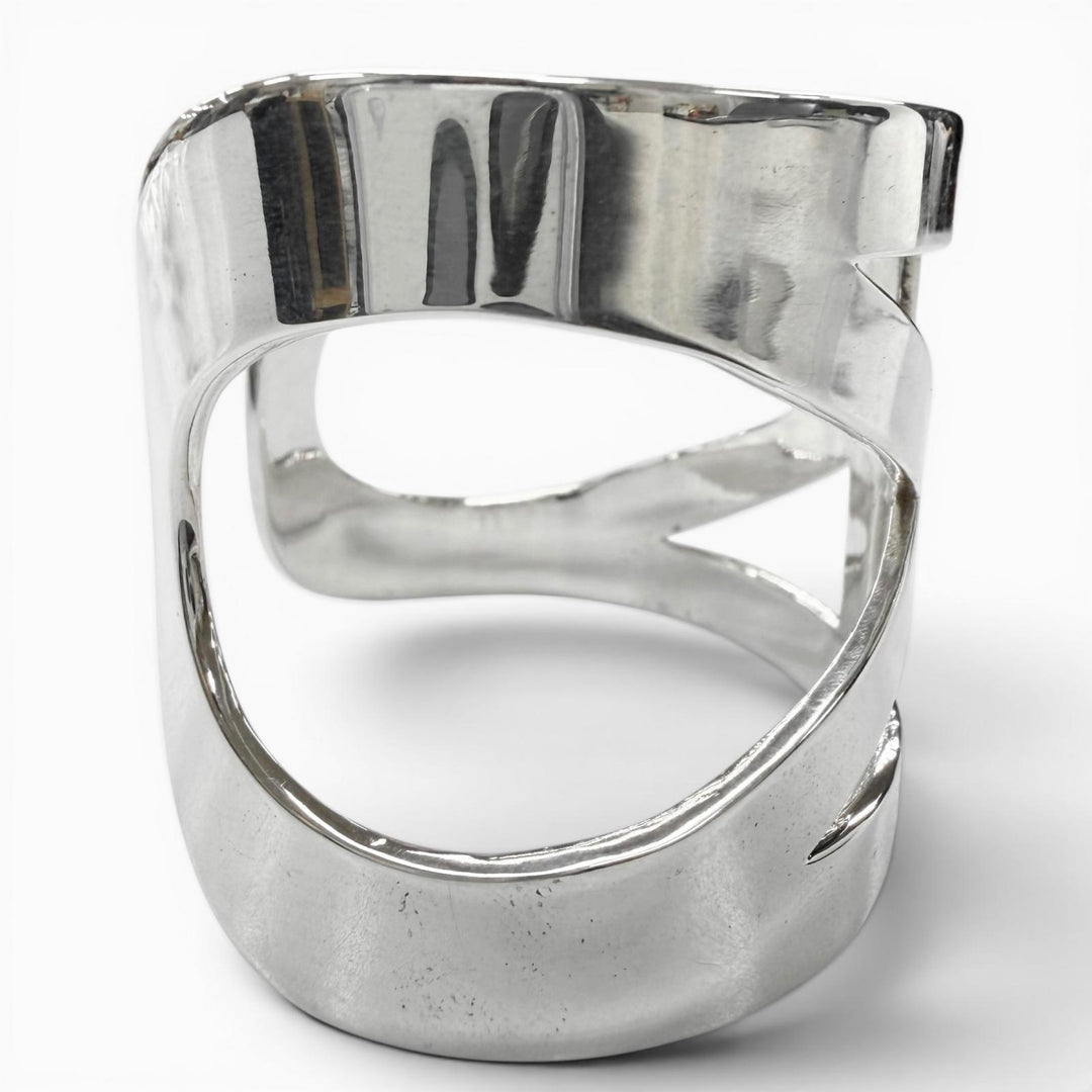 Great Bangle WAKAN SILVER SMITH See through Mobius bangle Silver 925 mens BN-057